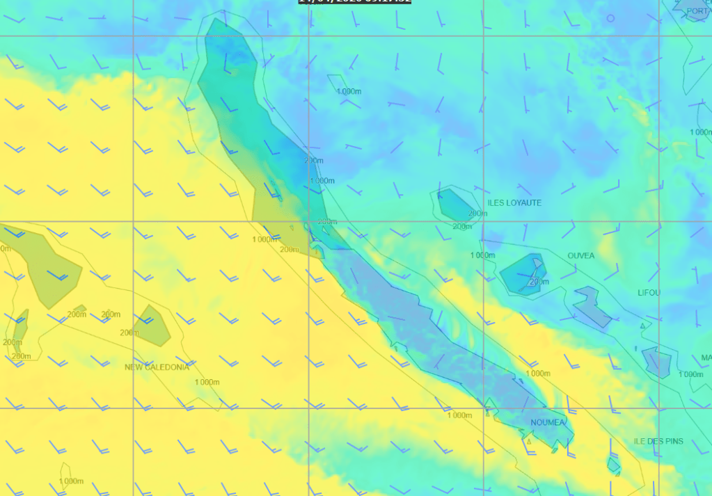 Grib AROME Nouvelle Calédonie 0.025°