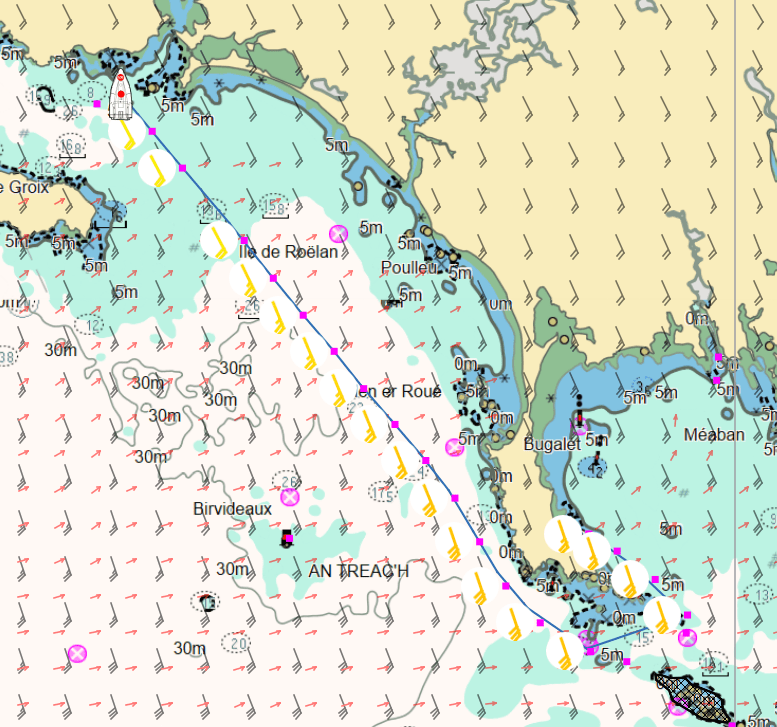Routage moteur vers Lorient